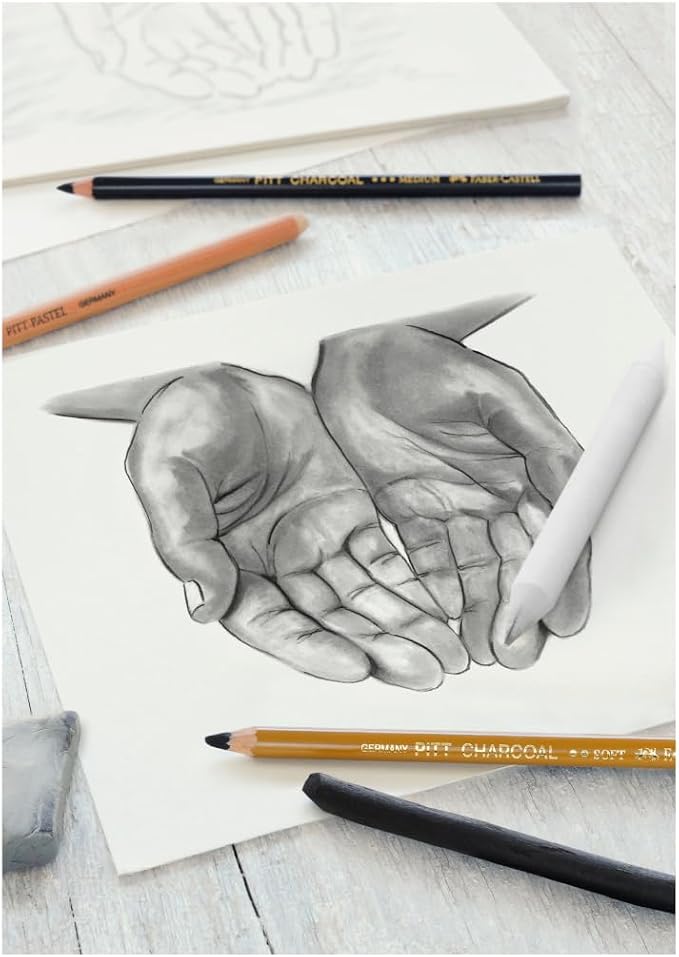 Faber-Castell Charcoal Sketch Set - 7 Piece Charcoal and Pastel Art Supplies Set