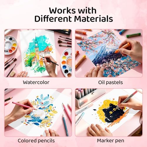 20 Sheets Watercolor Paper 9x12, 140lb/300gsm Cold Press Watercolor Paper