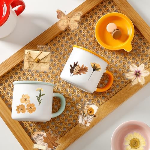 50PCS Transparent Flora Scrapbook Stickers, Vintage Aesthetic Flowers Sticker for Scrapbooks Travel Journal, Vinyl Waterproof for Water Bottles Laptop Phone Scrapbook Supplies DIY Crafts(Flower-A)