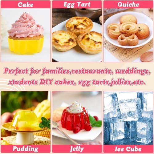 R HORSE 42 Pack Silicone Molds Cupcake 2 Inch Mini Size Multi Flower-Shaped Baking Cups Non-Stick Donut Wrapper Mold Muffin Liners Washable for Desserts Ice Creams Puddings Donut Supply Party