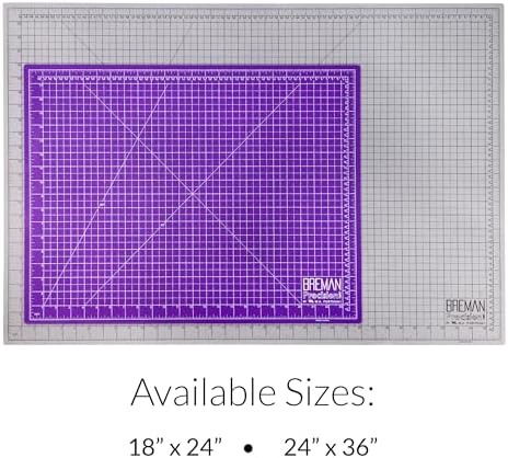 Breman Precision 18x24 Self Healing Cutting Mat Purple/Gray for Crafting