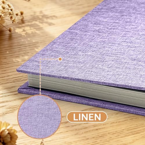 Photo Album Self Adhesive Scrapbook, 13"x12.6" 60 Pages/ 30 Sheets Large Photo Book for 4x6, 8x10 Pictures, DIY Album for Baby Wedding Family Travel Birthday