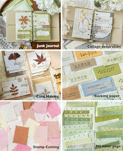 300 Pcs Scrapbook Paper Kit, Small Colorful Textured Scrapbooking Supplies