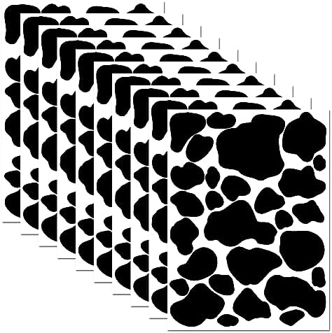 AOWDIAO 280 Pieces Cow Print Stickers Peel and Stick Vinyl Decals for Wall, Car, Laptop, Water Bottle & Home Decor