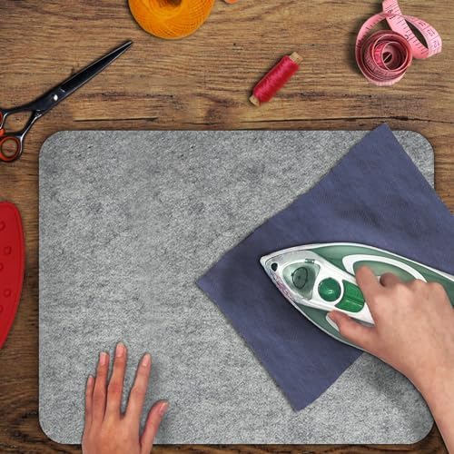 ZOMONETI 15" x 12" Wool Pressing Mat 100% New Zealand Felted Wool Ironing Mat Pad Blanket for Quilter, Sewing, Quilting Supplies and Notions