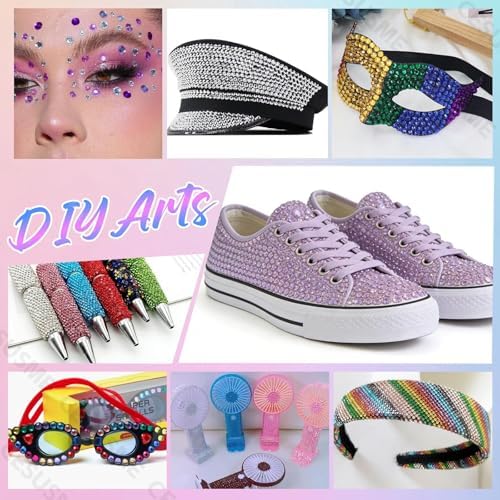 28000 Pcs Color Rhinestones Bedazzling Kit, Purple Resin Bedazzling Gems