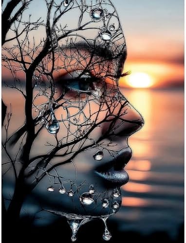 Abstract Diamond Art Kits for Adults,5D Landscape Diamond Painting Kits