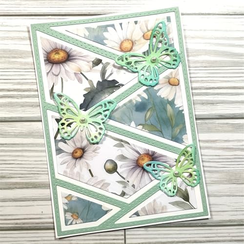 Metal Cutting Die for Scrapbooking - Cut Stencils for DIY Scrapbook Photo Album Decorative Paper Card, Card Making Supplies & Crafting Die Cut (Irregular Background Box 5.5 x 3.9 in)