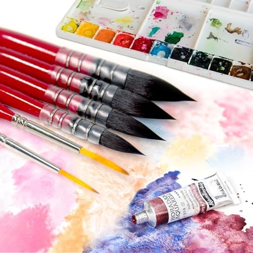 12pcs Watercolor Brushes Set,Art Supplies for Professional
