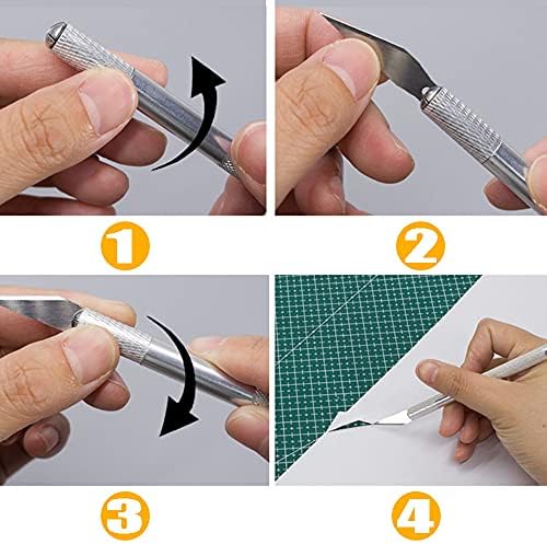 Jneoace Exacto Knife Precision Carving Craft Hobby Knife Kit with 40 PCS Exacto Blades for DIY Art Work Cutting, Hobby, Scrapbooking, Stencil