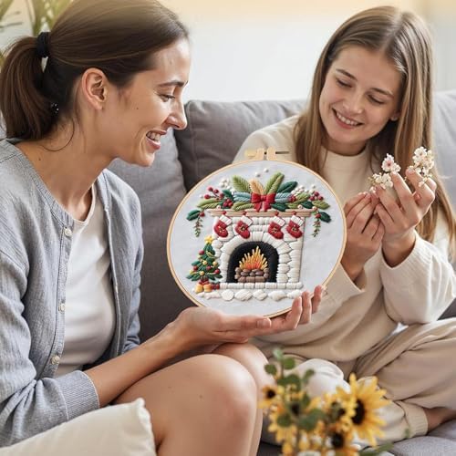 SCECALA 3 Pack Christmas Embroidery Kit