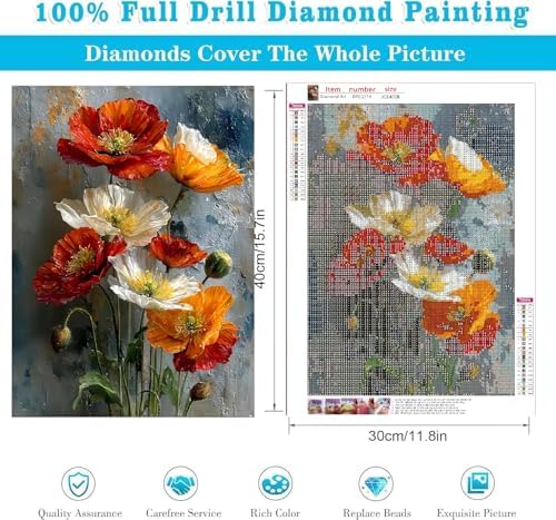 Attractive Flowers Diamond Art Kits for Adults Diamond Painting Kits