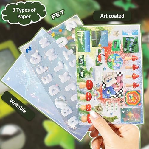 72 Sheets Japanese Sticker Book for Scrapbook Junk Journal (Lightdream)