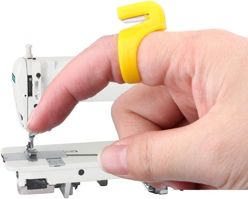 3PCS Plastic Thimble Set, Sewing Ring, Thread Cutter, Finger Blade, Needle Craft Yarn Cutting Tool, DIY Household Sewing Machine Accessories Sewing Tools