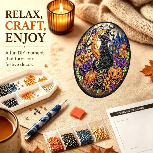 Halloween Hanging Diamond Art Kits for Adult Diamond Painting Kit Pendant