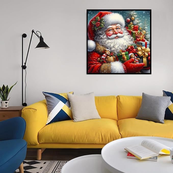 Axquilon Santa Claus Diamond Art Painting Kits for Adults 14x14 Inch