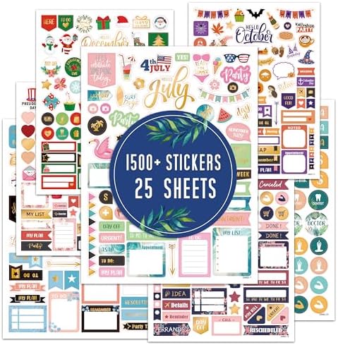 Planner Stickers - Monthly Planner Stickers and Accessories 25 Pages