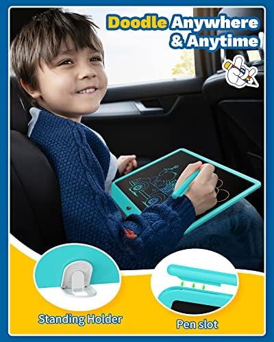 TEKFUN 15" LCD Writing Tablet for Kids, Large Drawing Pad for Boys & Girls, Screen-Free Way to Keep Kids Busy, Reusable Doodle Board for Learning & Travel, Great Christmas Gift Idea(15in Blue)