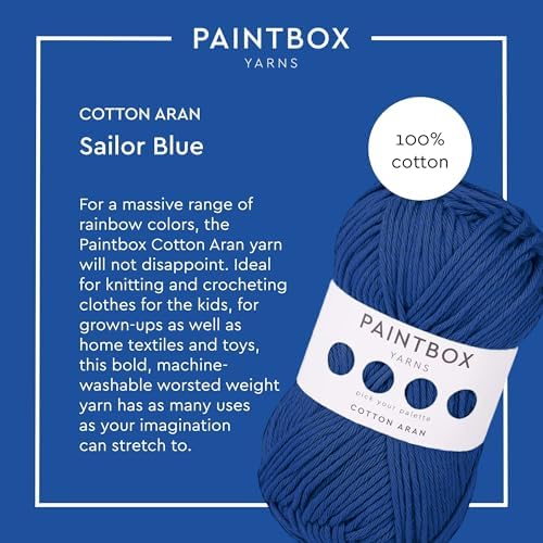 Paintbox Yarns 100% Cotton Aran Yarn 1.76oz / 50g, 93yds / 85m
