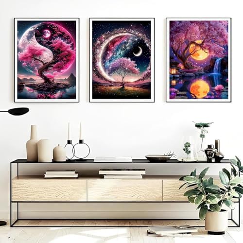 WNPOKN 3Pcs Tree of Life Diamond Art Kits for Adult 12 x 16inch