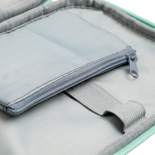 Crochet Hook Case, Zipper Storage Organizer Bag with Web Pockets for Crochet Needles/Knitting Accessories/Crochet Hook Kit Tools, Lightweight, Easy to Hold