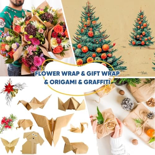Brown Wrapping Paper, 15"x900" Craft Bulletin Board Decorative Paper Roll