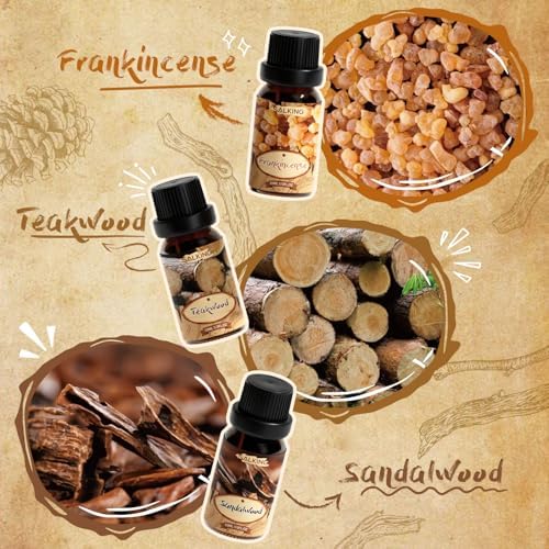 SALKING Woody Essential Oils Gift Set, Natural and Pure Aromatherapy Oil