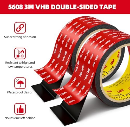 3M Double Sided Tape Heavy Duty 1in x 10ft, Removable Mounting Tape