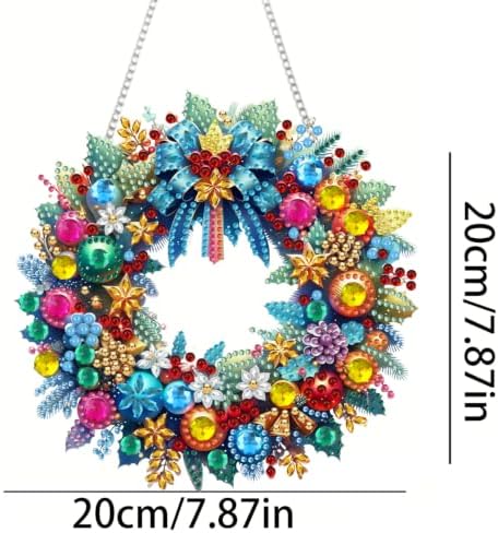 VeGuude Christmas Diamond Art Kits for Adults, DIY Acrylic Hanging Ornament