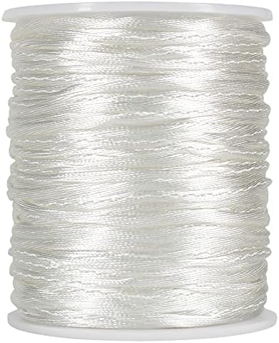 Tenn Well 295ft 2mm Satin Rattail Cord Nylon White for Macrame