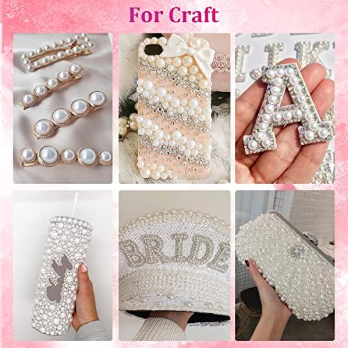 Belleboost Flat Back Pearls for Crafting Pearls for Nails (White Beige)