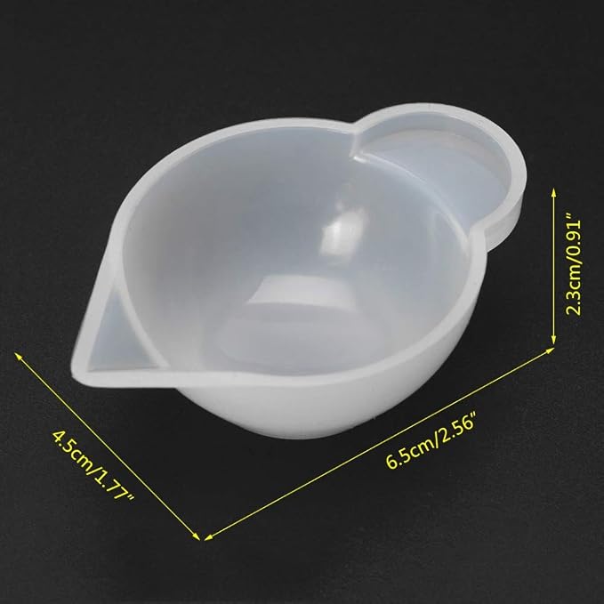 Luckycivia 10 Pcs Silicone Mold Cup Dispenser, Mini Measuring Cup, Color Modulation Tools for DIY Epoxy Resin Craft