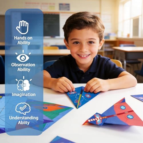 Leven DIY Paper Airplane Kit, 24 Progressive Origami Plane Designs