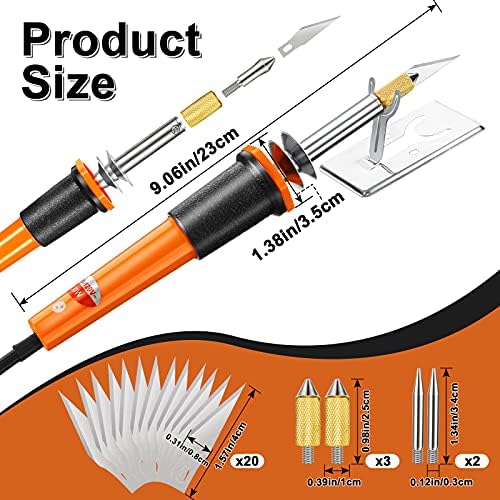 Honoson 30 Pcs Hot Knife Cutting Tool Kit for Carving Foam Cloth Stencil