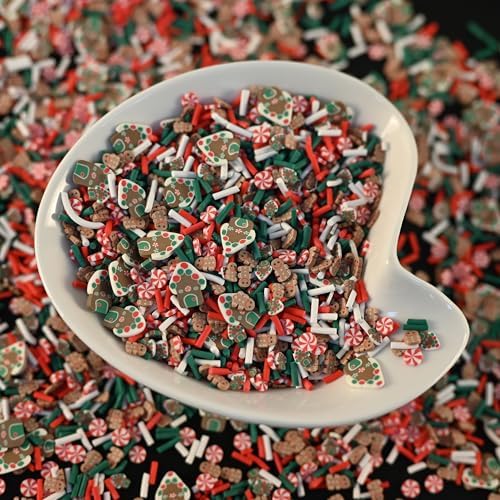 LIKETURE Fake Sprinkles 110g Fake Christmas Sprinkles Non-edible Craft Sprinkles Faux Sprinkles for Crafts Plastic Sprinkle Decoration Slime Sprinkles Slime Add Ins Shaker Card Filler(Light Brown)
