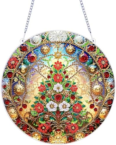 VeGuude Christmas Diamond Art Kits for Adults, DIY Acrylic Hanging Ornament