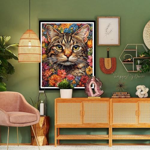 xackcme Paint by Numbers for Adults Cat - Cat Paint by Number on Canvas