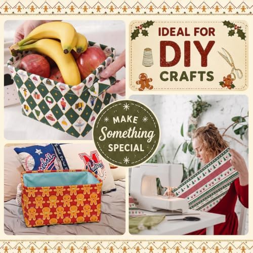 Aubliss 8pcs Fat Quarter Fabric Bundles (100% Cotton - 20'' x 20'')