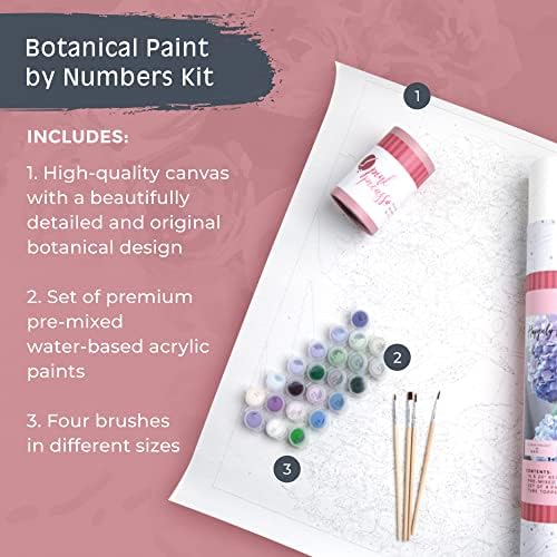 Pink Picasso Paint by Number Kit, Adults & Teens,16x20, Happily Hydrangea