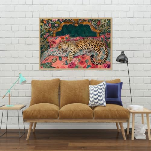 Cheetah Diamond Art Kits for Adults Diamond Painting Kits for Beginner DIY