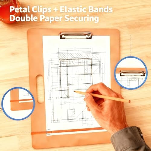 HXILAJM 13x17 Inch Drawing Board with Handle - Portable Artist Sketch Board with Adjustable Clip & Rubber Bands, Art Supplies for Adults, Students, Studio, Classroom & Field Use