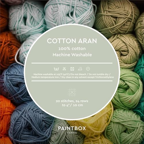 Paintbox Yarns 100% Cotton Aran Yarn 1.76oz / 50g, 93yds / 85m