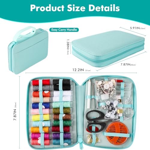 198pcs Sewing Kit for Adults, Mint