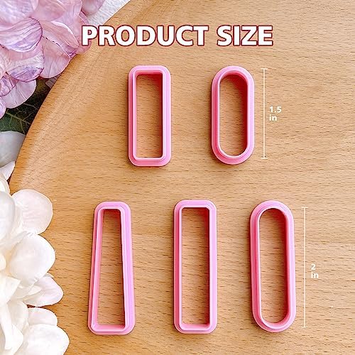 Keoker Polymer Clay Cutters - Long Dangle Shape, Basic, and Earrings Cutters (5PCS B)