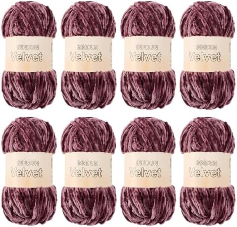 Soft Velvet Chenille Yarn for Crocheting, Super Bulky Yarn for Blankets