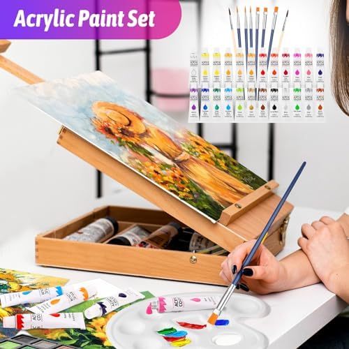 iBayam 195-Pack Deluxe Art Kit – Painting & Drawing Set for Adults