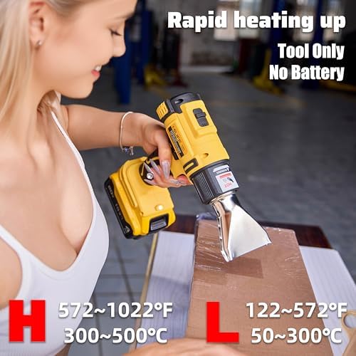 Cordless Heat Gun for DeWALT Battery with LCD Display(No Battery)