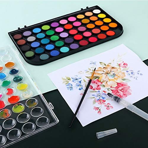 AROIC 48 Colors Watercolor Paint,Washable WaterColor Paint Set