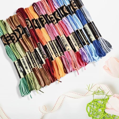 18 Skeins 6 Strands Variegated Embroidery Floss Thread for Sewing