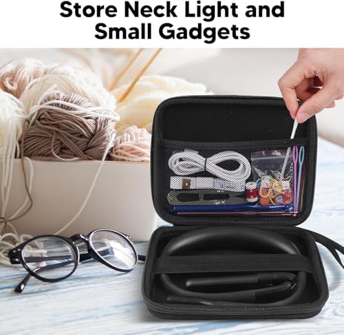Neck Light with Storage Case, 3 Color Dimmable Reading Light